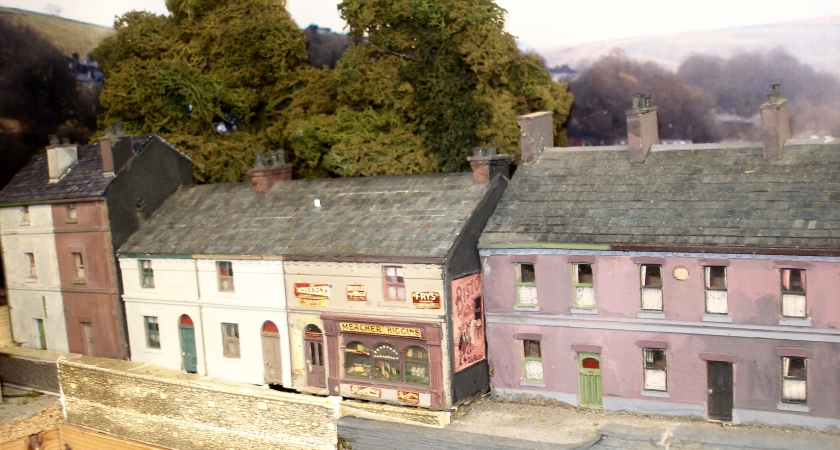 Arkville Model Railway, East Lancashire: terraced houses and shop