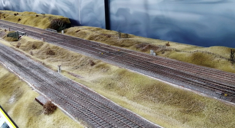 Heaton Lodge 7mm model railway: double junction with switched diamonds