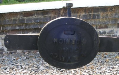 Restored Lancashire & Yorkshire Railway signal balance weight.